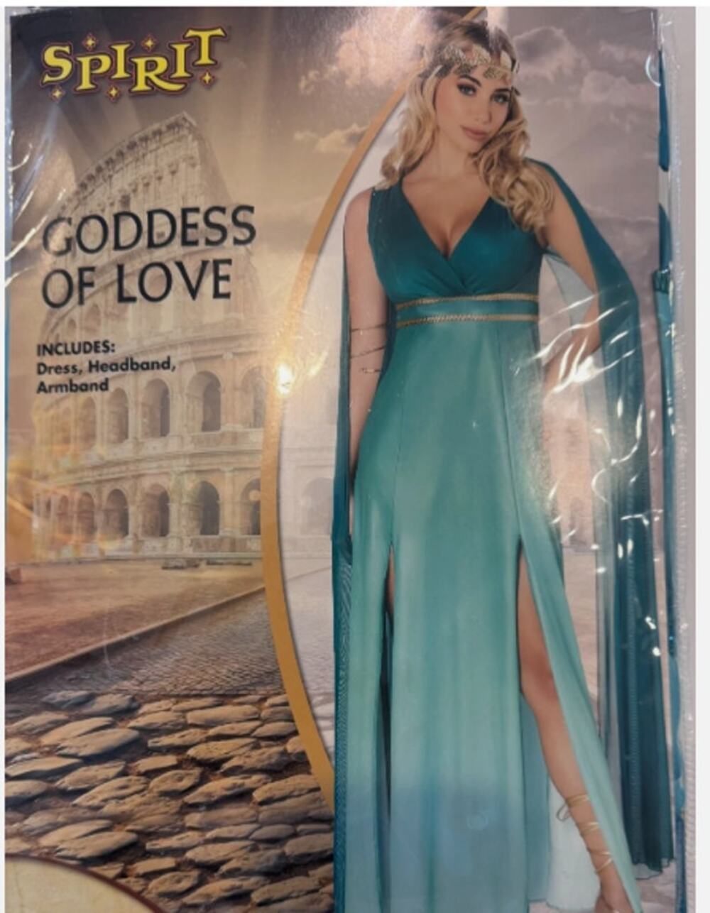 Spirit Halloween Goddess of Love Costume Size Adult M with accessories